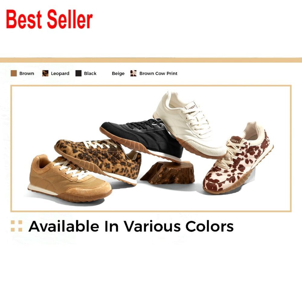 Women's Retro Fashion Sneakers Thin Sole Anti-Slip Comfortable Walking Shoes - Picture 7 of 7